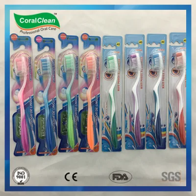 Brosse à dents colorisée pour adultes de soins bucco-dentaires avec anti